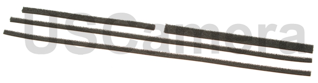 USCamera custom light seal kit using the finest quality open cell foam. This kit fits the Mamiya RB 67 Pro / Pro S 120 / 220 / 645 Film Back Shells. This kit includes 2 door channel seals on the back cover, 1 back cover hinge seal and 1 back cover door latch seal.