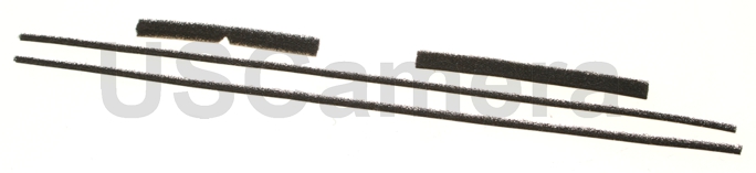 USCamera custom light seal kit using premium open cell foam for the Pentax MG, MV, MV-1, ME, ME Super film cameras. This kit includes 2 door channels seals for the camera body, mirror cushion and the door hinge seal on the camera body.